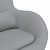 vidaXL Eiersessel Hellgrau 63 x 73 x 90 cm Stoff