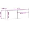 vidaXL TV-Wandschrank Altholz-Optik 100x30x30 cm Holzwerkstoff