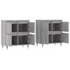vidaXL Sideboards 2 Stk. Grau Sonoma Holzwerkstoff