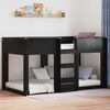 vidaXL Etagenbett f&uuml;r Kinder Schwarz Eichen-Optik 90 x 200 cm