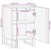 vidaXL Badschrank Schwarz 38x33x58 cm Massivholz Mango