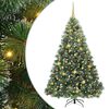 vidaXL K&uuml;nstlicher Weihnachtsbaum mit 300 LEDs Gr&uuml;n 180 cm PE und PVC