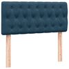 vidaXL Boxspringbett mit Matratze Dunkelblau 90x210 cm Samt