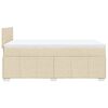 vidaXL Boxspringbett mit Matratze Creme 120x200 cm Stoff