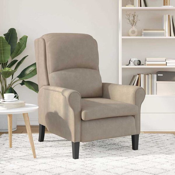 vidaXL Sessel Taupe 76 x 94 x 102 cm Mikrofaser