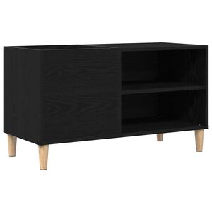 vidaXL Schallplattenschrank Schwarz Eichen-Optik 84,5 x 38 x 48 cm