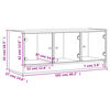 vidaXL TV-Schrank mit Glast&uuml;ren Braun Eichen-Optik 102x37x42 cm