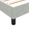 vidaXL Boxspringbett mit Matratze Hellgrau 100x220 cm Samt