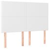vidaXL LED Kopfteil Wei&szlig; 144x5x118/128 cm Kunstleder