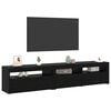 vidaXL TV-Schr&auml;nk 2 pcs Schwarz Eichen-Optik 195 x 35 x 40 cm