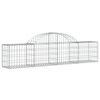 vidaXL Gabione mit Hochbogen 200x30x40/60 cm Verzinktes Eisen