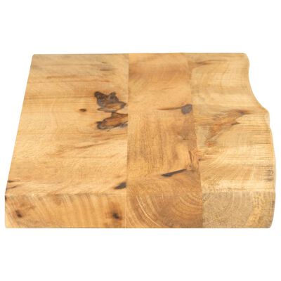 vidaXL Tischplatte 110x40x2,5 cm Baumkante Massivholz Raues Mangoholz