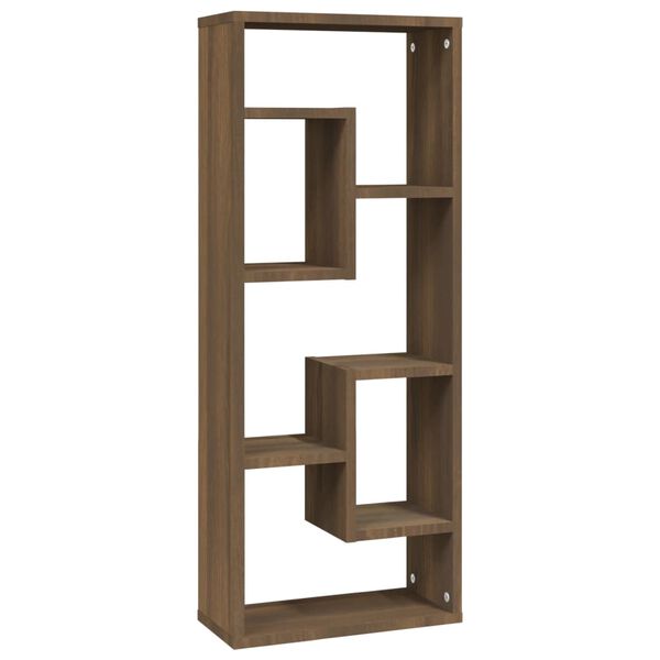 vidaXL Wandregal Braun Eichen-Optik 36x16x90 cm Holzwerkstoff