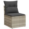 vidaXL Garten-Sofa-Set 9 pcs Hellgrau Poly-Rattan