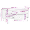 vidaXL TV-Schrank 100x33x46 cm Massivholz Mango