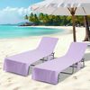 vidaXL Sonnenliege-T&uuml;cher 2 pcs Lila 210 x 75 cm