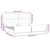 vidaXL Bettgestell mit Kopfteil Rosa 200x200 cm Samt
