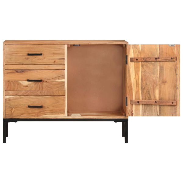 vidaXL Sideboard 88x30x73 cm Akazie Massivholz