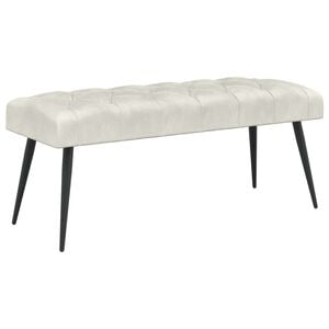 vidaXL Bank mit Knopfheftung Creme 110 x 40 x 46 cm Samt