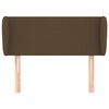 vidaXL Kopfteil mit Ohren Dunkelbraun 83x23x78/88 cm Stoff