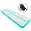 vidaXL Aufblasbare Gymnastikmatte mit Pumpe 300x100x15 cm PVC Gr&uuml;n