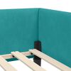 vidaXL Eckbettgestell T&uuml;rkis 100 cm x 200 cm SamtundSperrholz
