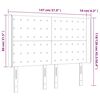 vidaXL Kopfteil mit Ohren Rosa 147x16x118/128 cm Samt