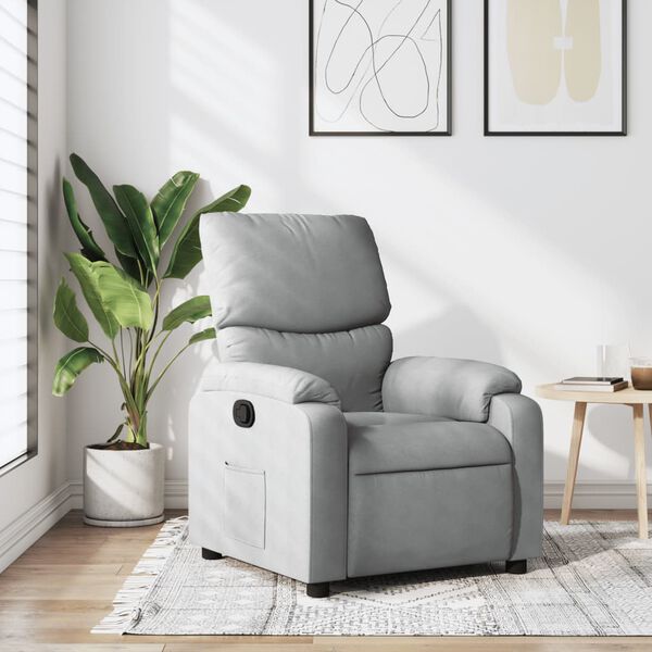 vidaXL Relaxsessel Hellgrau Stoff
