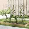 vidaXL Gartenzaun 3 pcs Schwarz 110 x 40 cm Stahl