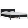 vidaXL Bettgestell Schwarz 140x190 cm Holzwerkstoff und Metall
