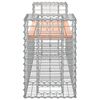 vidaXL Gartenbank aus Gabionen 183x41x60,5 cm Massivholz Douglasie
