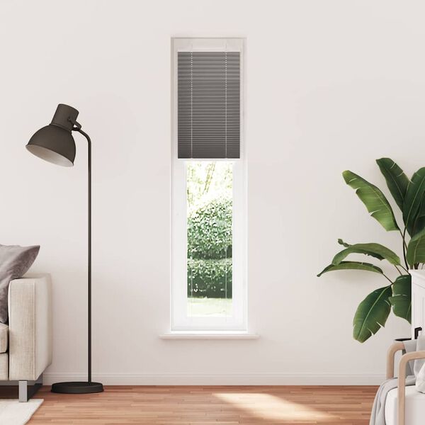 vidaXL Plissee Anthrazit 45x200 cm Stoffbreite 44,4 cm Polyester