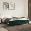 vidaXL Boxspringbett mit Matratze Dunkelgr&uuml;n 200x200 cm Samt
