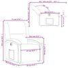 vidaXL Relaxsessel mit Aufstehhilfe Elektrisch Dunkelbraun Stoff