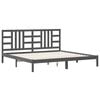 vidaXL Massivholzbett Grau 200x200 cm