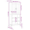 vidaXL Highboard Betongrau 69,5x34x180 cm Holzwerkstoff