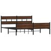 vidaXL Metallbett ohne Matratze Braun Eichen-Optik 193x203 cm