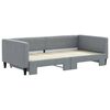 vidaXL Tagesbett Ausziehbar Hellgrau 100x200 cm Stoff