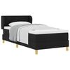 vidaXL Boxspringbett mit Kopfteil Schwarz 100 x 200 cm Stoff