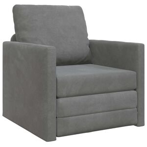 vidaXL Schlafsofa Dunkelgrau 74 x 77 x 81 cm Samt