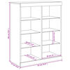 vidaXL Sideboard mit LED-Leuchten Braun Eichen-Optik 81x37x100 cm