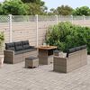 vidaXL Garten-Sofa-Set 9 pcs Grau Poly-Rattan