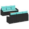 vidaXL Gartensofa-set 7 stk. Schwarz Poly-Rattan