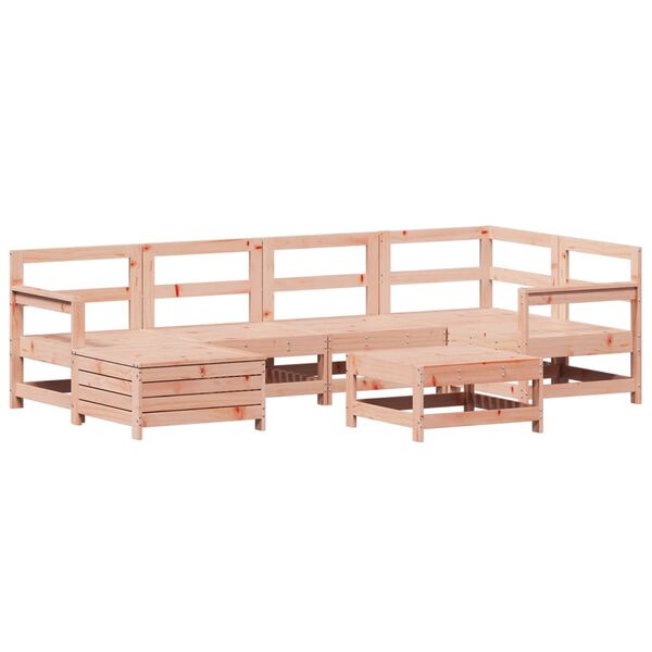 vidaXL 7-tlg. Garten-Sofagarnitur Massivholz Douglasie