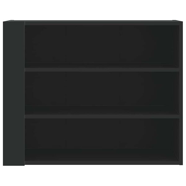 vidaXL Wandregal Schwarz 75x35x60 cm Holzwerkstoff