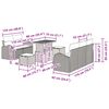 vidaXL Gartensofa-set mit Kissen 8 pcs Schwarz Poly-Rattan