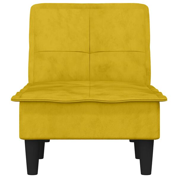 vidaXL Chaiselongue Gelb Samt