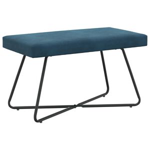 vidaXL Bank Blau 80 x 40 x 45 cm Samt