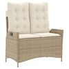 vidaXL 5-tlg. Garten-Essgruppe mit Kissen Beige Poly Rattan