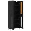 vidaXL Highboard Schwarz Eichen-Optik 69,5 x 34 x 180 cm Holzwerkstoff